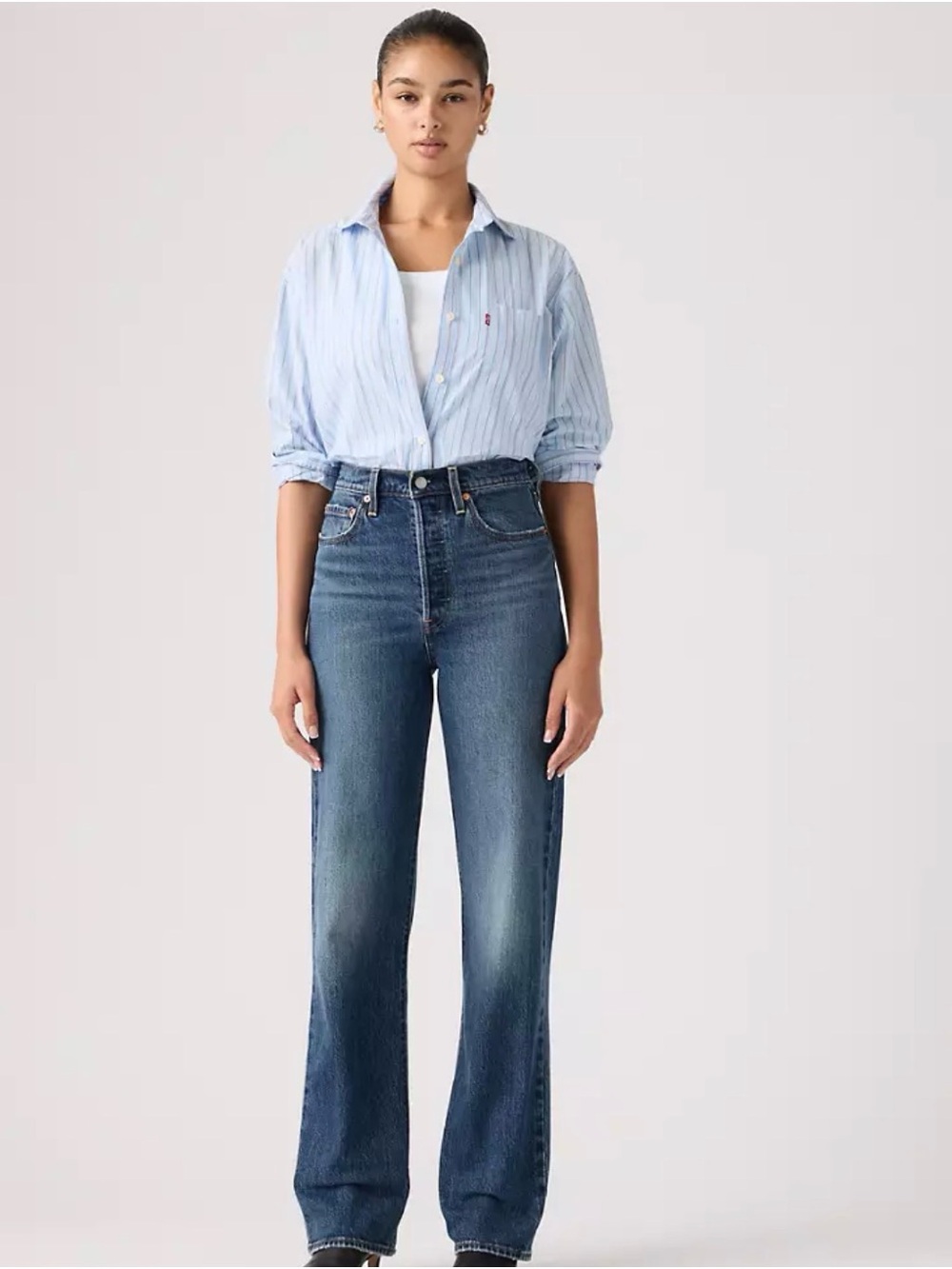 Levi's Ribcage full length straight jeans